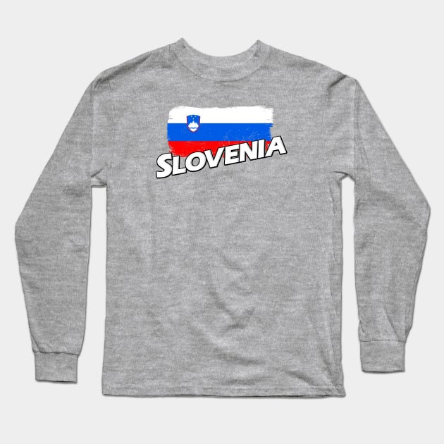 Slovenia flag Long Sleeve T-Shirt by PVVD